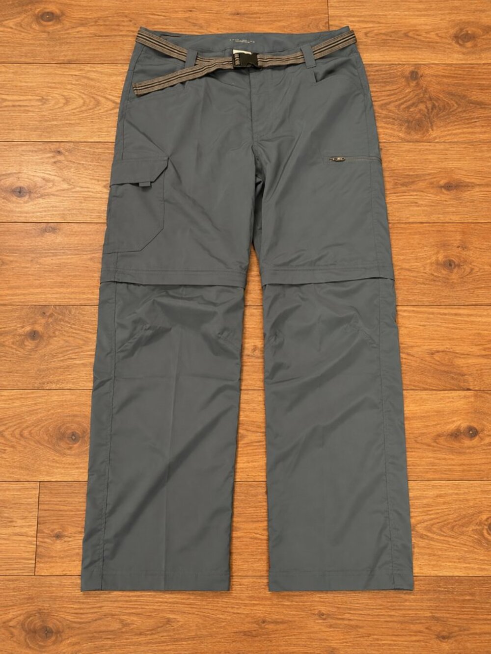 Columbia Men’s Convertible Hiking Pants 38W 30L Gray Zip Off Omni-Shade